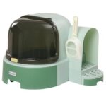 PawHut Котешка тоалетна с капак 52 x 60 x 42 см Зелена - Image 10