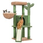 Yaheetech котешка катерушка с голяма платформа, 106 см - Image 13
