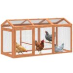 PawHut външно заграждение 2x2x2 м за гъски, сребристо - Image 10