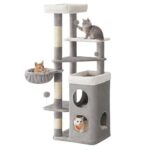 Feandrea котешка катерушка с 3 платформи и къщичка, висока 150 см - Image 10
