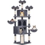 Yaheetech Котешка катерушка 194 см с 9 стълба тъмносив - Image 11