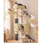 Feandrea Котешка катерушка с 2 четки и стълбове с диаметър 11,1 см, 50 × 50 × 160 см - Image 8
