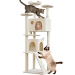 Yaheetech Котешка катерушка 178 см с 2 къщички бежово - Image 10