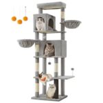 Feandrea Голяма котешка катерушка, 174 см, XL, с 2 къщички, 2 легла - Image 9