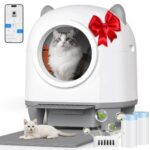 TRIUMPHKEY Самопочистваща котешка тоалетна XXL, 90 л, с приложение - Image 9