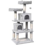 Yaheetech котешка катерушка с хамаци и въже за игра - Image 12