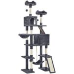 Yaheetech Котешка катерушка XXL с 8 стълба тъмносив 209 см - Image 11