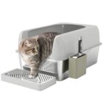 PawHut Котешка тоалетна с капак 52 x 60 x 42 см Зелена - Image 11