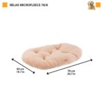 Ferplast Легло за кучета и котки RELAX MICROFLEECE, 78 x 50 x 12 см, сиво - Image 3