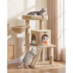 Feandrea Котешка катерушка, 96 см, с голяма платформа и котешка къща - Image 2