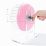 Niteangel Тренировъчно колело за хамстери с регулируема стойка S, Розово - Image 6