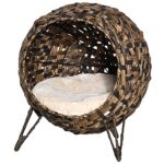 PawHut котешка къщичка от PE ратан с възглавница - Image 9