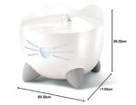 Catit PIXI фонтан за котки с тристепенна филтрация, бял, 2 л - Image 10