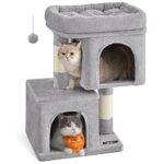 Feandrea Малка котешка катерушка, 65 см, котешки дом, голяма платформа - Image 10