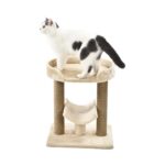 Amazon Basics Котешка катерушка с платформа, 45,7 x 35,6 x 55,9 см, Бежово - Image 3