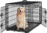 Yaheetech Кучешка клетка 107 x 66 x 74,5 см, сгъваема, 2 врати, черна