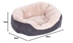 Rosewood Легло за кучета Jumbo Cord 63 x 53 x 15 см Овално с Плюш - Image 7
