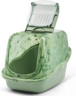 Savic Nestor котешка тоалетна Marble Green, затворена, 56x39x38 см - Image 3