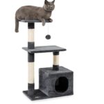 lionto котешка катерушка с къщичка, 3 нива, 85 см
