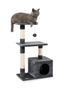 lionto котешка катерушка с къщичка, 3 нива, 85 см