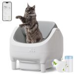 JUMMICO Автоматичен котешка тоалетна, XXL, 12 л, за 15 кг котки