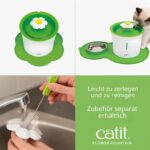 Catit Flower Fountain, фонтан за котки, 3 л, бял/зелен - Image 9
