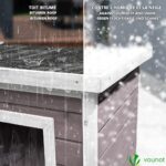 VOUNOT® Котешка къща от дърво с покрив с битумно покритие 57 x 45 x 43 см, Сива - Image 4