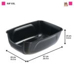 Ferplast Отворена котешка тоалетна XXL, черна, 67×49×24 см - Image 9