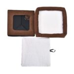 Amazon Basics Сгъваемо котешко легло, кафяво, 38 x 38 x 43 см - Image 4