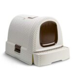 Curver petlife тоалетна за котки с капак, бяла, 51,5 x 38,5 x 40 см - Image 4