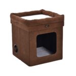 Amazon Basics Сгъваемо котешко легло, кафяво, 38 x 38 x 43 см - Image 2