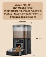 oneisall Автомат за храна 3.5 л за котки и малки кучета - Image 9