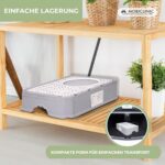 Mobiclinic® Pets, Котешка тоалетна с капак, с лопатка, черна - бял, 2.5 кг (Опаковка от 1) - Image 8