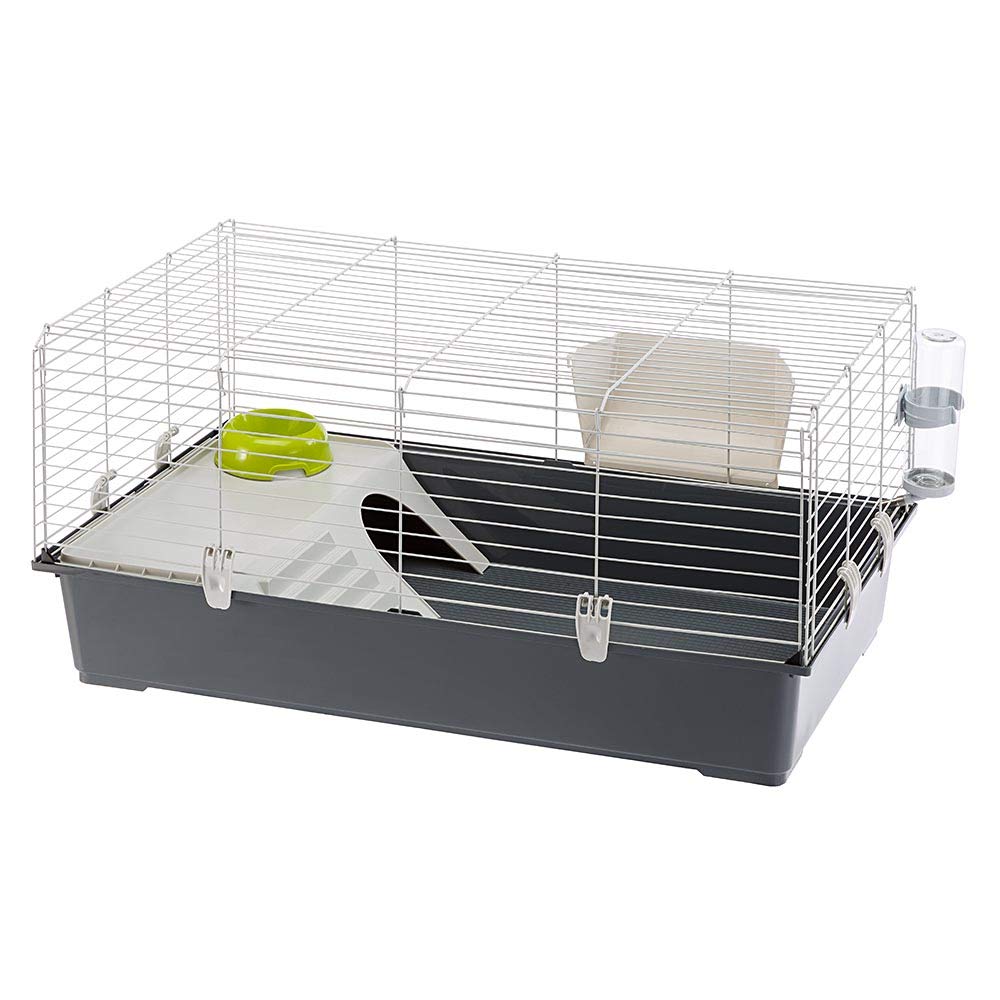 61dnDQDYQdL.jpg FERPLAST Клетка за зайци RABBIT 100, метална, 95×57×46 см, с аксесоари - Image 1