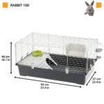 FERPLAST Клетка за зайци RABBIT 100, метална, 95×57×46 см, с аксесоари - Image 2
