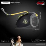 Flexi USA Giant Neon автоматичен лентов повод за кучета, 7,9 м, черен - Image 8