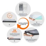 Amazon Basics Голям матрак с охлаждащ гел за кучета, 89 x 56 x 8 см, сива - Image 6