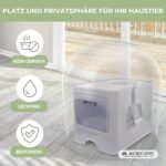 Mobiclinic® Pets, Котешка тоалетна с капак, с лопатка, черна - бял, 2.5 кг (Опаковка от 1) - Image 6