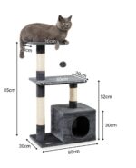 lionto котешка катерушка с къщичка, 3 нива, 85 см - Image 5