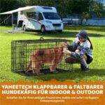 Yaheetech Кучешка клетка 107 x 66 x 74,5 см, сгъваема, 2 врати, черна - Image 5