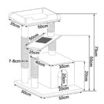 lionto Котешка катерушка с къща, легло и 2 топки, 75 см, Тъмносив - Image 7