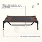 PawHut легло за кучета за големи породи 92 x 76 x 18 см кафяво - Image 6