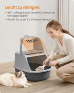Feandrea затворена котешка тоалетна XXL с лопатка - Image 3
