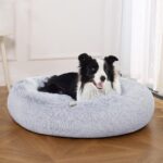 Amazon Basics Легло за кучета, Донат, Изкуствена вълна, 91 см, Сиво - Image 6