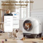 TRIUMPHKEY Самопочистваща котешка тоалетна XXL, 90 л, с приложение - Image 3