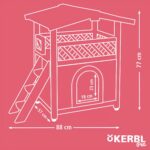 Kerbl Котешка къща Tyrol Alpin - светлокафяво|бяло|червено, 88x57x77см - Image 7