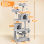 Yaheetech котешка катерушка с хамаци и въже за игра - Image 3