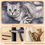 Yaheetech котешка катерушка с драскалка и кошница - Image 4