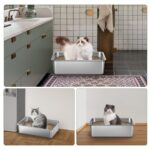 Gimars XXL Котешка тоалетна от неръждаема стомана 60x40x15 см - Image 6