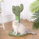 Amazon Basics Котешка катерушка с драскалка, кактус, 1 стълб, 65 см, зелено - Image 8